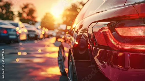 Golden Sunset Car Dealership Showcase