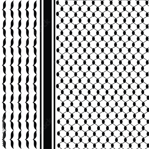 Palestine Scarf pattern Arabic Black kufiya