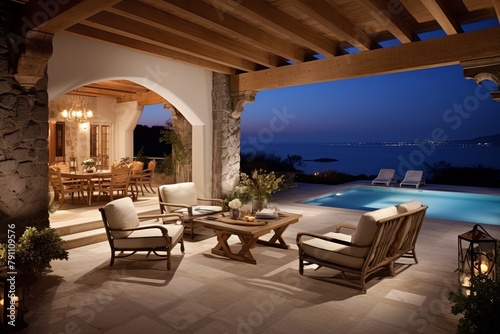 Poolside Paradise: Luxurious Mediterranean Seaside Patio Ideas for Ultimate Relaxation © Michael