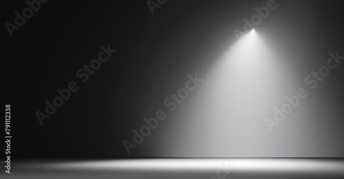 black background, empty space, spot light