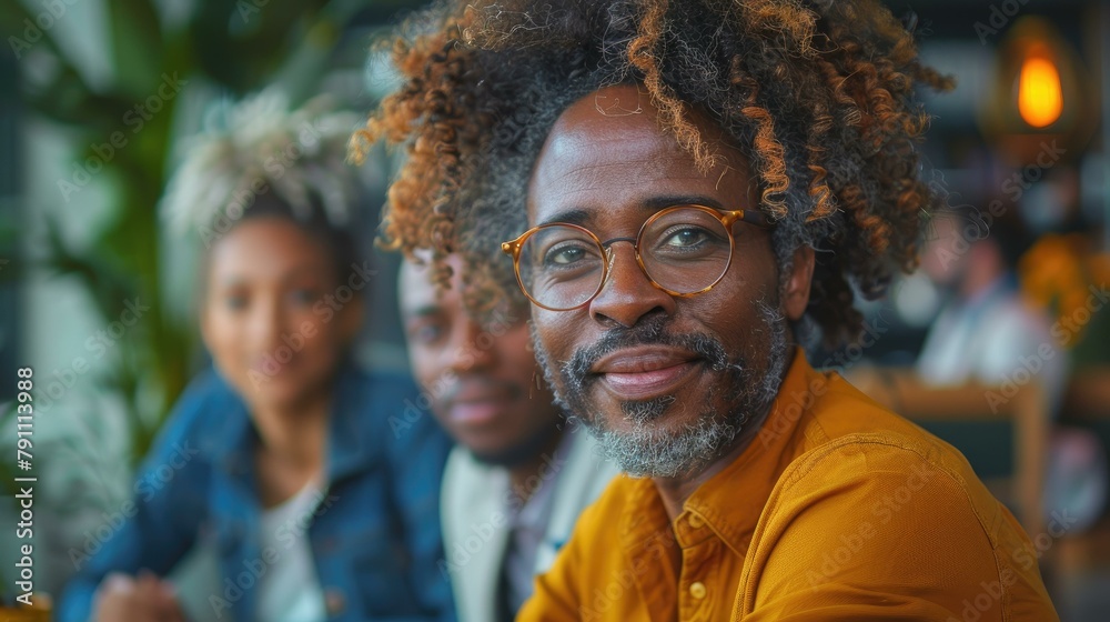 Group of diverse professionals having a lively discussion at a conference table in a modern office Group of diverse professionals having a lively discussion at a conference table in a modern office