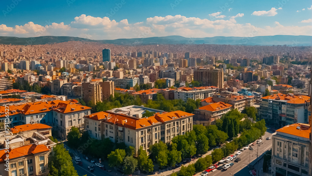 Naklejka premium Stunning Ankara Türkiye city landscape