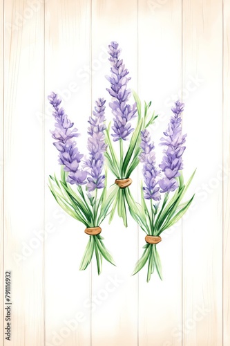Rustic barn wood and lavender bunches wall art, ideal for a country kitchen or dining room, evoking a homey charm with a touch of rustic simplicity