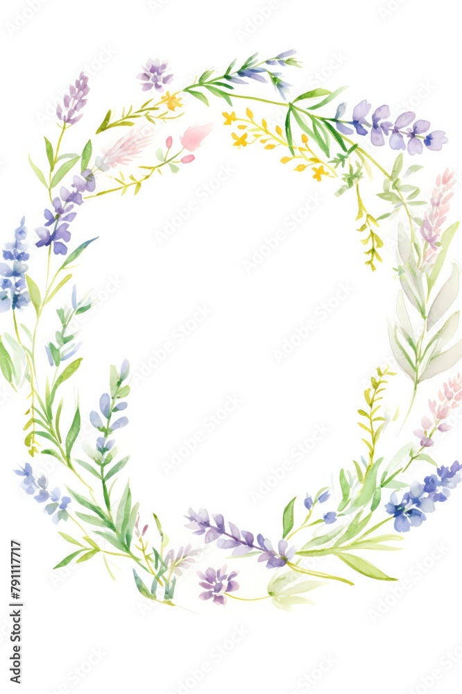 Whimsical herb wreaths with lavender and rosemary, ideal for a country home entrance or living room, bringing rustic elegance and a fresh, herbal aroma