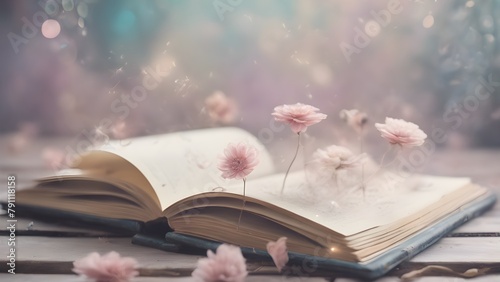 Elevate Your Décor with Shabby Chic Dreamy Mist Pastel Junk Journals & Swirling Fairytale Abstract Art - Available with Decorated Wood & Flowery Wallpaper Prints