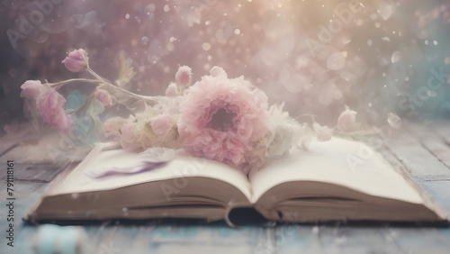 Elevate Your Décor with Shabby Chic Dreamy Mist Pastel Junk Journals & Swirling Fairytale Abstract Art - Available with Decorated Wood & Flowery Wallpaper Prints