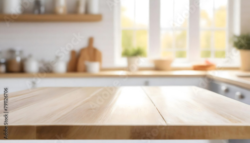 Blurry Kitchen Counter Top. Generative AI