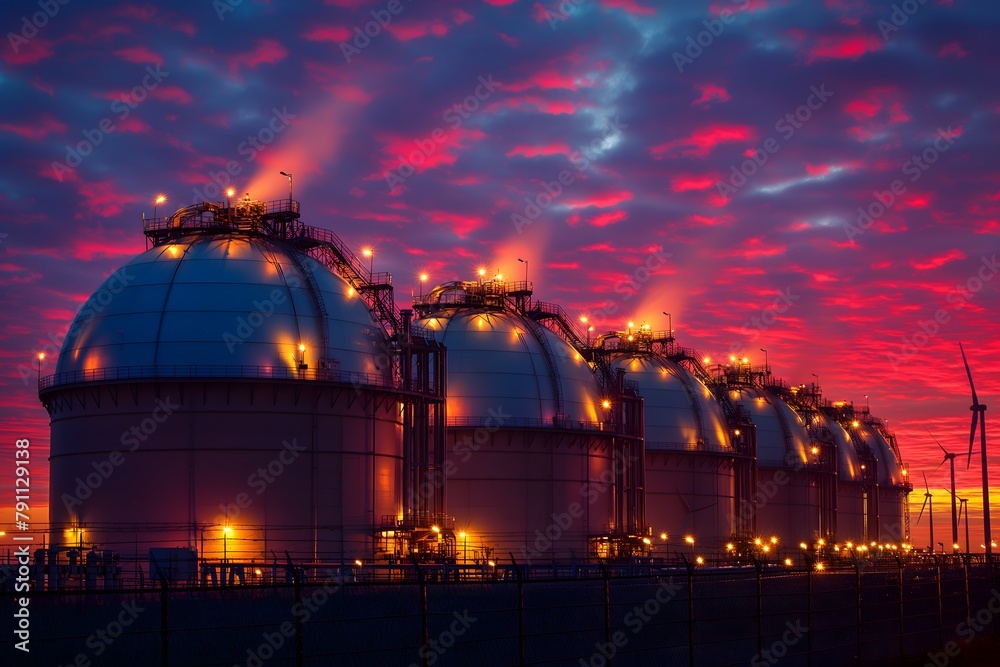 LNG-Terminal, Hafenanlage für Schiffe, die Flüssiggas transportieren, morderne Hafenanlage, Industrieanlage LNG-Terminal, Hafenanlage für Schiffe, die Flüssiggas transportieren, morderne Hafenanlage, Industrieanlage