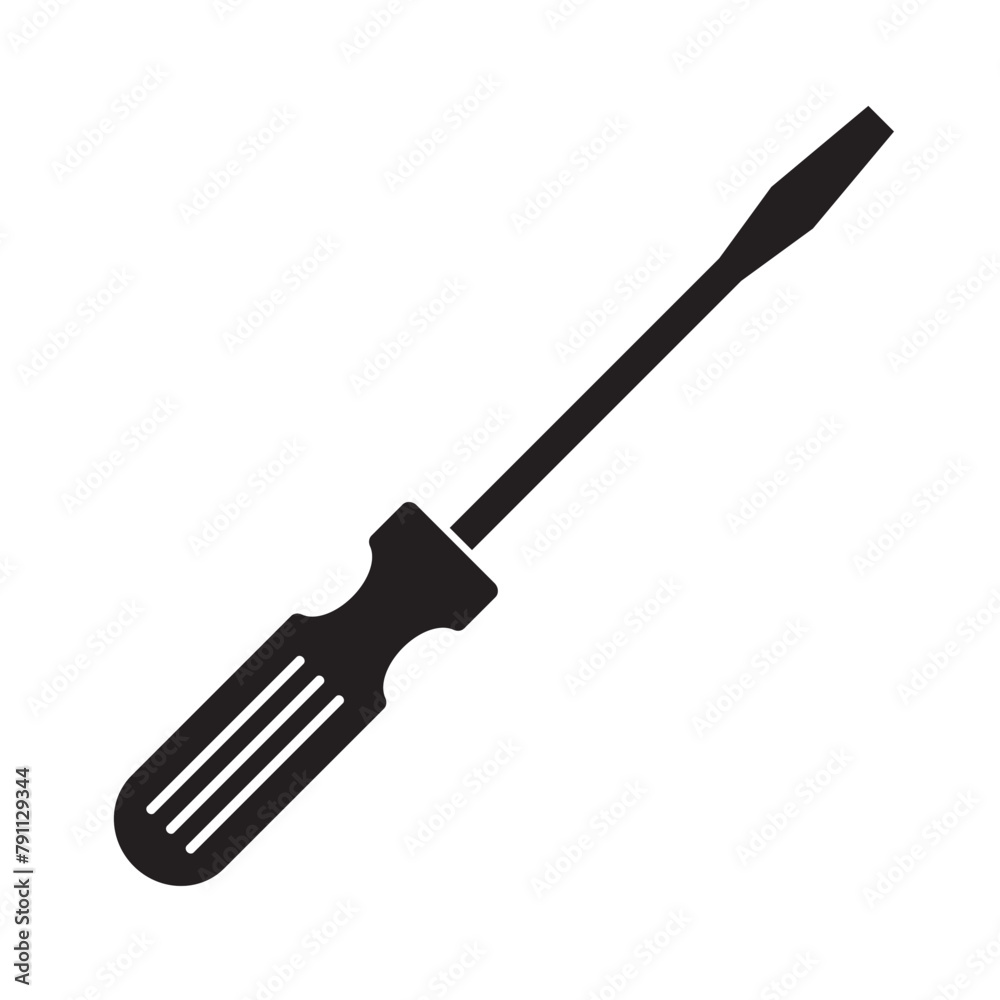 Screwdriver Icon isolated on white background. Tool Illustration As a Simple Vector Sign Trendy Symbol for Design and Websites, Presentation or Mobile App. Simple black flat screwdriver icon symbol Screwdriver Icon isolated on white background. Tool Illustration As a Simple Vector Sign Trendy Symbol for Design and Websites, Presentation or Mobile App. Simple black flat screwdriver icon symbol