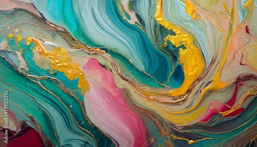 Swirling Abstract Acrylic Paint Design