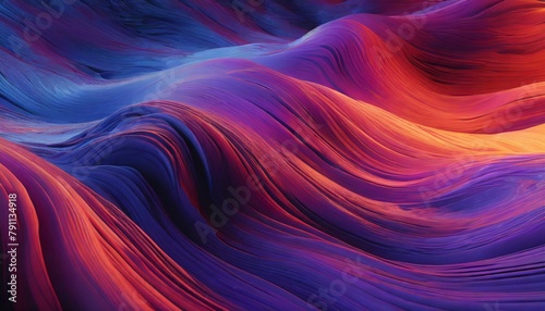 Abstract vibrant colors wavy flow 3d rendered illustration background scifi futuristic backg.