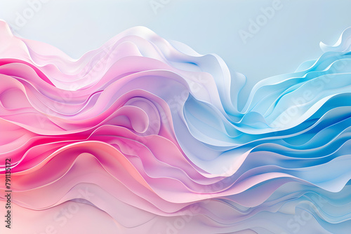 Abstract pink and blue waves background for mental health awareness and challenges.