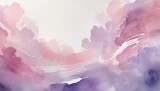 blush pink and lilac swashes watercolor paint abstract border frame for design layout 