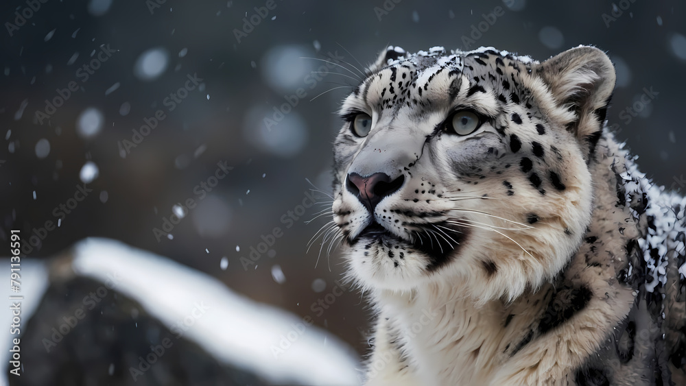 Obraz premium Snow Leopard