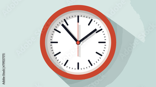 Clock icon illustration. Flat vector clock pictogra