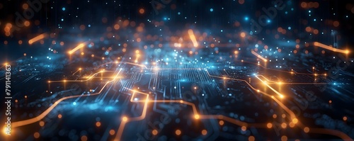 IT technology background that portrays the resilience of digital systems in the face of challenges and disruptions