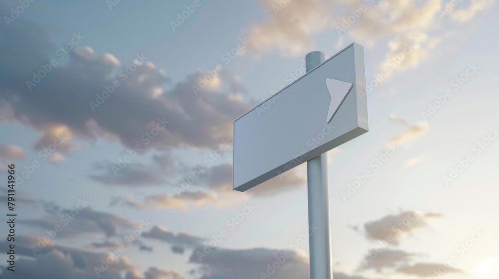 Blank mockup of modern directional sign with sleek design and clear font . Blank mockup of modern directional sign with sleek design and clear font .