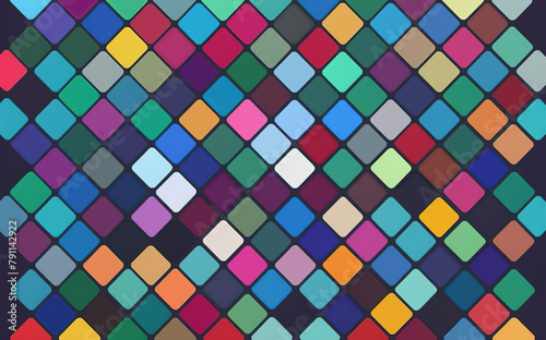 An abstract digital background composed of small multi-colored squares