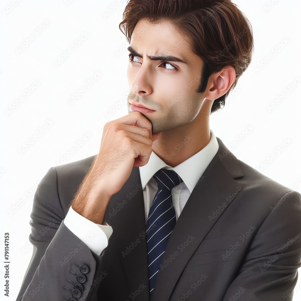 Businessman thinking isolated on a white background Businessman thinking isolated on a white background