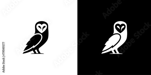 owl logo design icon animal vector template