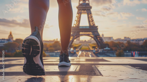 Stride of Elegance: A Parisian Journey. Generative AI