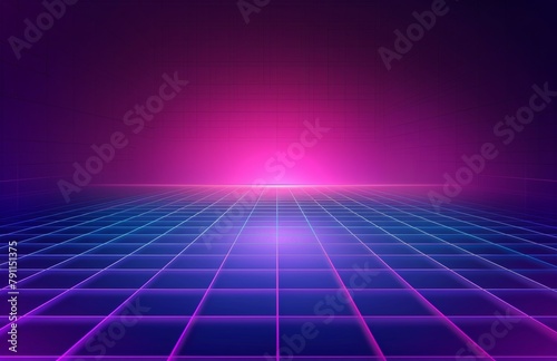 Wallpaper Mural Purple and Blue Background With Grid Pattern Torontodigital.ca