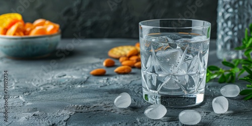 Cool vodka with snack Generative AI