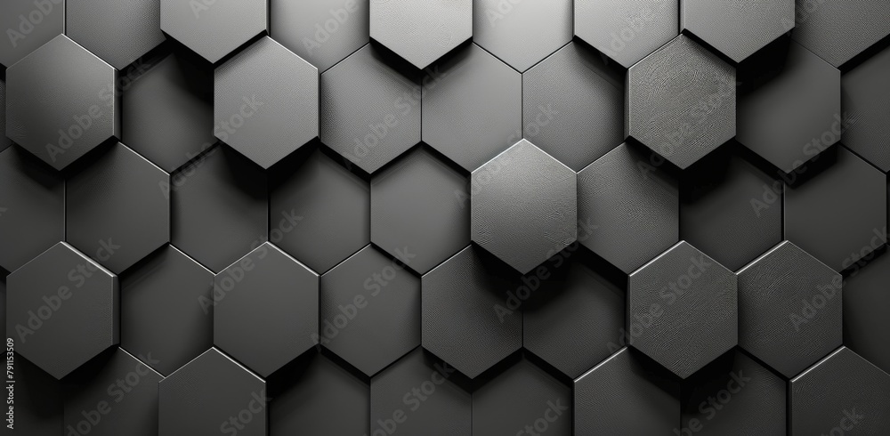 Array of Hexagons in Black and White Array of Hexagons in Black and White