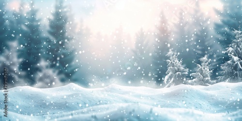 winter landscape snowdrifts Generative AI photo