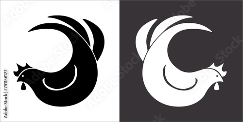 Illustration vector graphics of cock icon