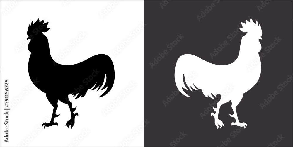 Fototapeta premium Illustration vector graphics of cock icon