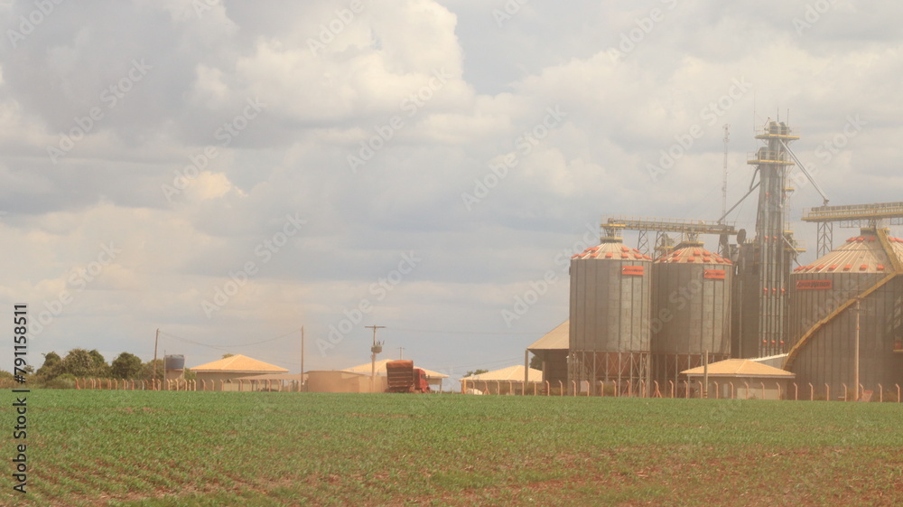 photograph of an industry in a rural area