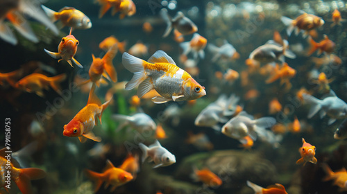 A beautiful little fish and his friends. photo