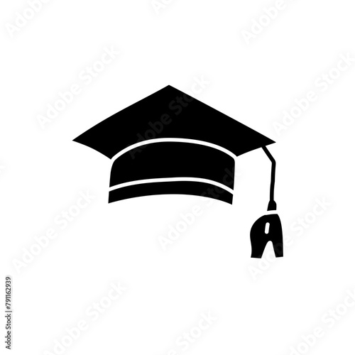 graduation cap silhouette icon