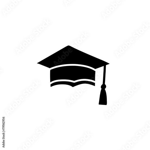graduation cap silhouette icon