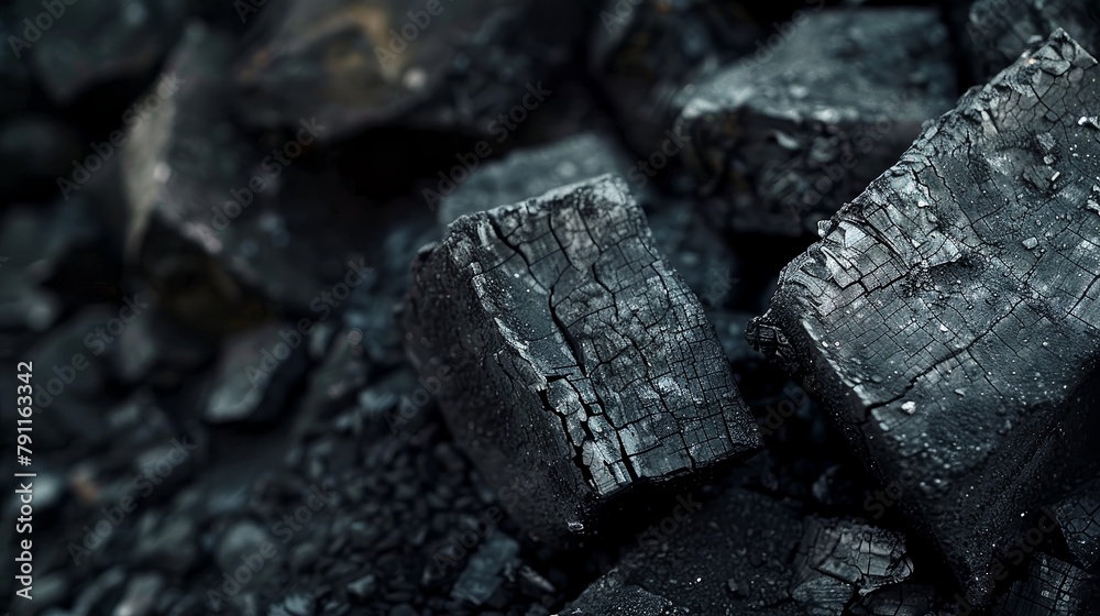 Coal mining. Raw coal surface