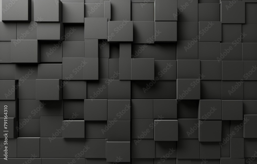 Black and White Wall of Squares Black and White Wall of Squares