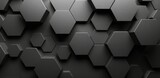Array of Hexagons in Black and White