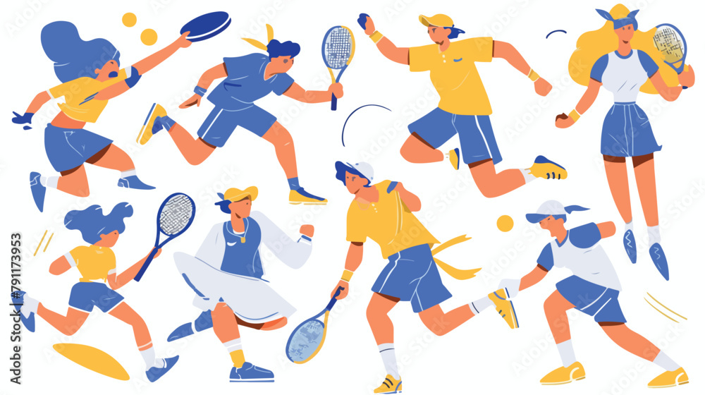 Collection of men and women dressed in sports appar