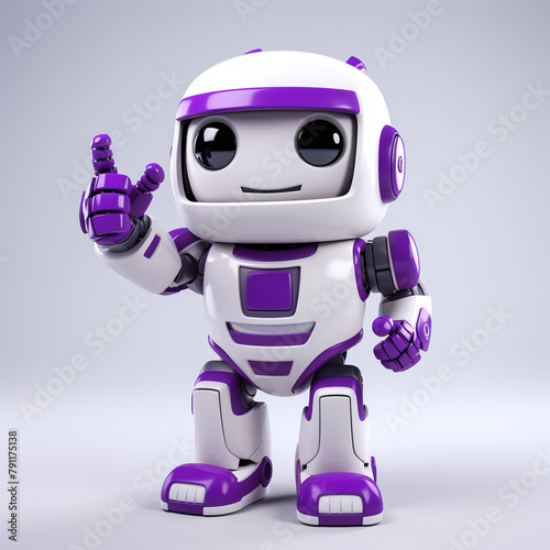 3D render of a robot introducing or presenting © MALIK