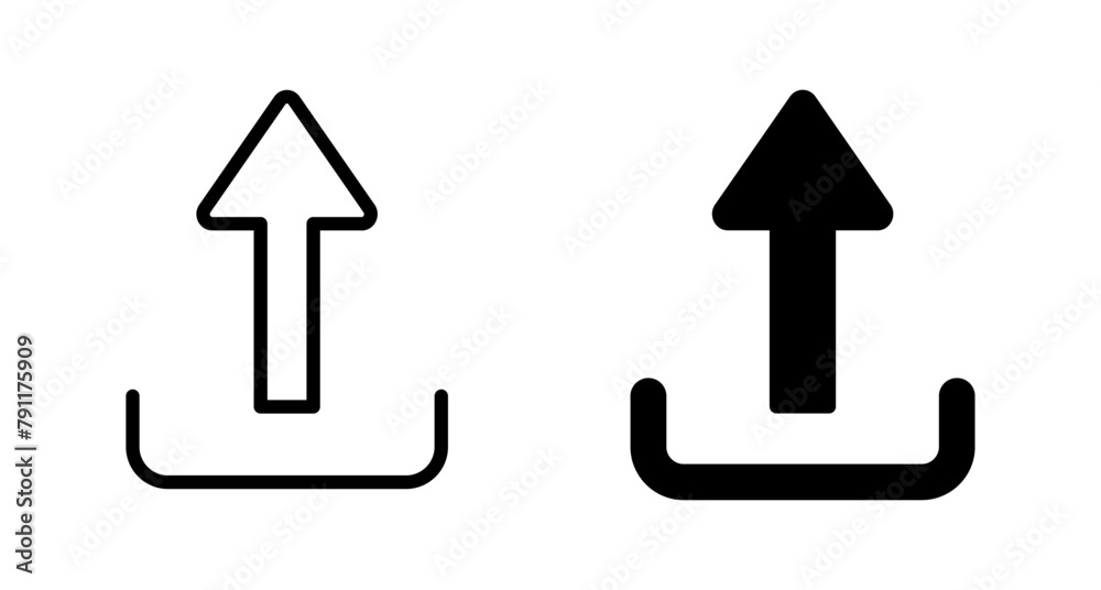 Upload icon vector isolated on white background. Upload sign icon. Upload button. Load symbol. Upload icon vector isolated on white background. Upload sign icon. Upload button. Load symbol.