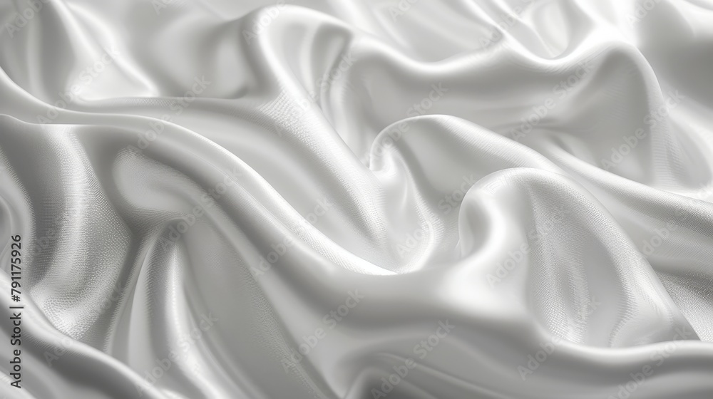 Obraz premium plain white fabric showing texture and weave pattern