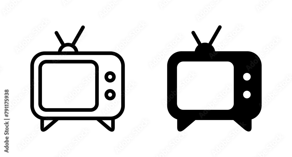TV icon vector isolated on white background. Television icon TV icon vector isolated on white background. Television icon