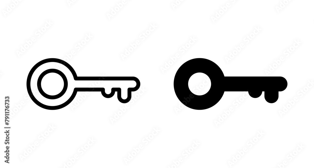 Key icon vector isolated on white background. Key vector icon. Key symbol. security Key icon vector isolated on white background. Key vector icon. Key symbol. security