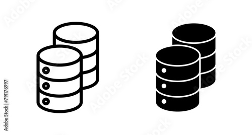 Database icon vector isolated on white background. database vector icon