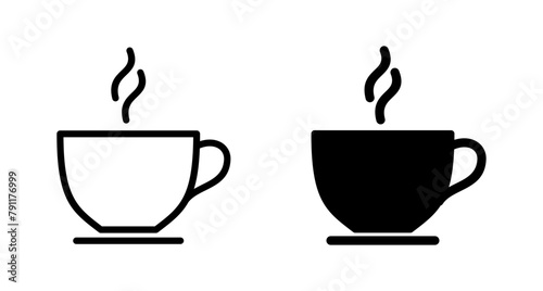 coffee cup icon vector isolated on white background. Coffee cup icon. Coffee vector icon. Tea
