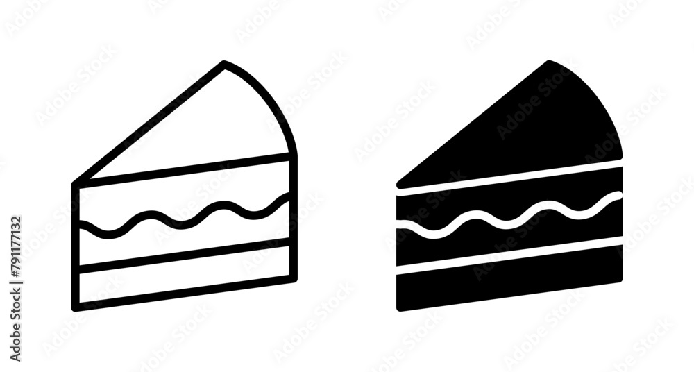 Cake icon vector isolated on white background. Cake vector. Birthday cake icon Cake icon vector isolated on white background. Cake vector. Birthday cake icon