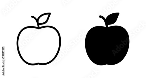 Apple icon vector isolated on white background. Apple vector icon.