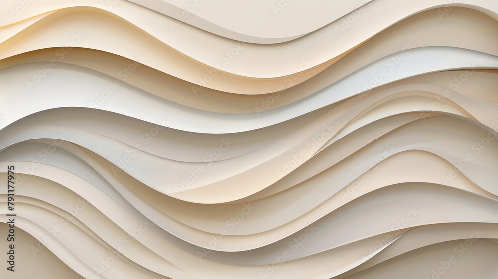 Grey beige abstract waves wave papercut overlapping 3d soft pastel paper texture background Grey beige abstract waves wave papercut overlapping 3d soft pastel paper texture background