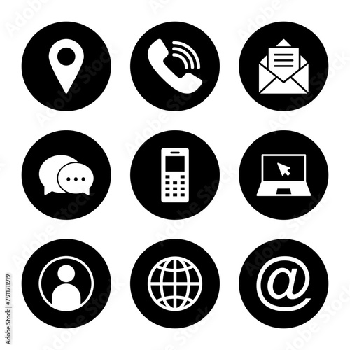 Contact us icon vector isolated on white background. business card contact information icon. web icon vector.